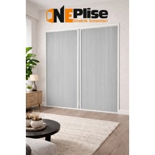 Premium Seri Duble Kapı Seperatörü-Estetik Akordiyon Plise Perdesi