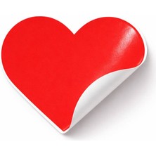 Koliciabla Kırmızı Kalp Sticker Etiket (4X4CM) - 54 Adet  Aşkın En Canlı Hali