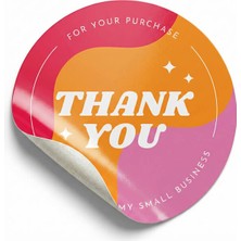 Koliciabla Thank You Sticker (4x4cm) - 48 Adet  Küçük İşletme, Büyük Teşekkür!