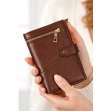 Sannora Bags Kadın Siyah Fermuarlı Cüzdan – Çok Kartlıklı, Para Bölmeli, Şık ve Kullanışlı Orta Cüzdan