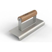 Normadia Paslanmaz Çelik Kenar Malası 200X75 mm R12 D20, Ahşap Sap
