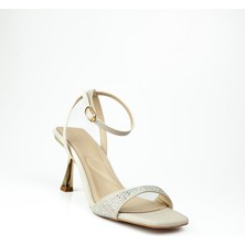 Miss Park Moda 111 Ten Taşlı Tek Bant Topuklu Abiye Kadın Ayakkabı