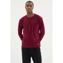 Purificado %100 Pamuk Yeni Sezon Erkek Düğme Yakalı Pijama Takımı