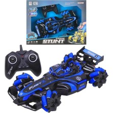 Toyska Bilek Kontrollü Duman Atan Işıklı Uzaktan Kumandalı Rc Yarış Arabası 2.4g - Mavi