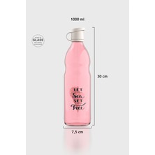 Renga Zen Let The Sea Set 1000 ml Cam Şişe 182050 Pembe-Bej