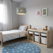 Makrome Mavi Papatyalı Çocuk Avize