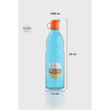 Renga Zen Feel Like Sunshine 1000 ml Cam Şişe 182050 Mavi-Turuncu