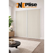 Premium Seri Duble Kapı Seperatörü-Estetik Akordiyon Plise Perdesi