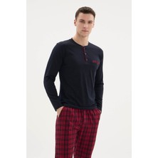 Kly %100 Pamuk Yeni Sezon Midi Yaka Modern Tasarım Pijama Takım