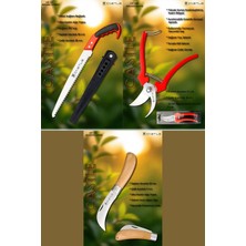 Normadia Bahçe Seti 3'lü, Budama Makası, Testeresi ve Aşı Bıçağı ile Güçlü ve Kullanışlı