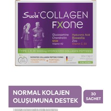 Suda Collagen Fxone Elma Aromalı Toz Saşe 30 x 13 gr - Kolajen Peptit Takviye Edici Gıda