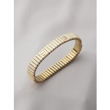 Zuum Premium Seri 14K Yeni Sezon Lastikli Marka Çelik Bileklik