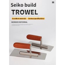 Normadia Çelik Alçı Kaleterasit Malası Ahşap Sap 24 cm Sıyırma ve Düzeltme Aracı