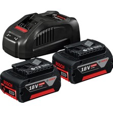 Bosch Professional 18 Volt Akü Şarj Cihazı Seti (2 x 5,0 Ah Li-Ion Akü + Gal 1880 Cv Şarj Cihazı, Karton Kutuda)