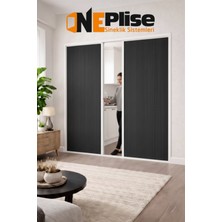 Premium Seri Duble Kapı Seperatörü-Estetik Akordiyon Plise Perdesi