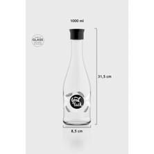 Renga Gala Good Luck Desenli 1000 ml Cam Karaf 212011 Siyah