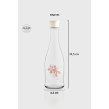Renga Gala Symbol Desenli 1000 ml Cam Karaf 212011 Bej