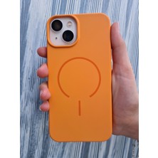 Pirok Store iPhone 15 Magsafe ile Uyumlu Yumuşak Soft Mükemmel Manyetik Esnek Lansman Silikon Kılıf
