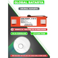 Global Batarya Roborock S50 Uyumlu Robot Süpürge Bataryası 14.4V 5200MAH Li-Ion Pil (Orijinal Kapasite)