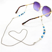 Gözlük İpi Aksesuar Detaylı Kalpli Gözlük Zinciri