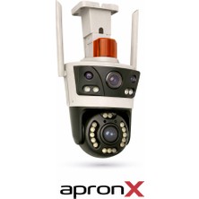 Apronx APX-WP262 6mp 3.6mm Çift Kamera 21 LED Wifi Ptz