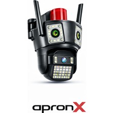 Apronx APX-WPG490 9mp 3.6 mm Üç Kamera 42 LED Wifi Ptz