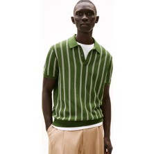 Tommy Hilfiger MW0MW41949 Knitted Vertical Stripe Ss Erkek Polo Tişört