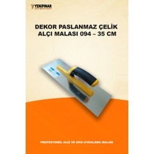 Normadia 35 cm Paslanmaz Çelik Alçı Malası - Profesyonel Sıva ve Alçı Uygulama Aracı