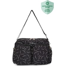 Carry Bliss Siyah Dalgalı Duopack Çok Gözlü Anne Bebek Çantası