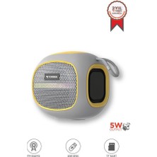 Torima Bluetooth Hoparlör Taşınabilir Kablosuz Speaker Fm Radyo USB Tf Kart 5W D90 Gri
