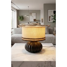 Doria Modern Tasarım Kumaş Başlıklı Abajur