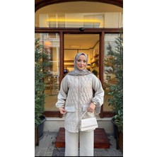 Gala Stil Gala Ceketi Fermuarlı Uzun Kadın Takımı