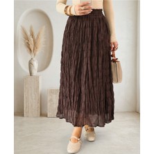 Modamorfo Astarlı Gipeli Modal Etek -K. Kahve