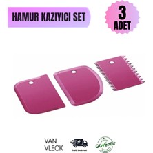 Van Vleck Pasta Hamur Düzeltici – Kesici – Kazıyıcı Dekoratif 3’lü Set | Çok Amaçlı Pasta ve Hamur Aparatı