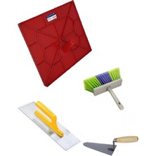 Normadia Profesyonel Usta Sıvacı Seti: Sıvacı Küreği, Alçı Malası, Su Serpme Fırçası