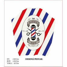 PolenPlus Lüx Berber Kuaför Saç Kesim Önlüğü Dijital Baskılı Penuar 18