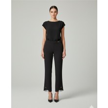 Ekol Paçası Dantel Detaylı Pantolon 4922