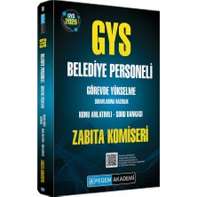 Pegem Akademi Yayıncılık 2026 GYS Belediye Personeli Görevde Yükselme Sınavlarına Hazırlık