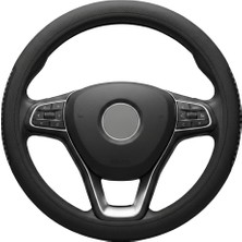 Mega Oto Market 38 cm Universal Direksiyon Kılıfı Siyah Gri – Kaymaz, Terletmez, Dayanıklı Tasarım