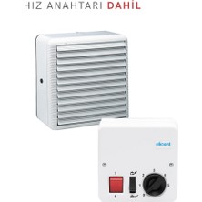 Elıcent Vitro 12/300 Cam ve Duvar Tipi Aksiyal Fan (Hız Anahtarı Dahil)