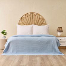Evidea Soft Rete Çift Kişilik Pike - Mavi - 200X220 cm