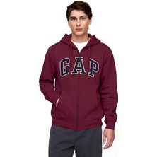 Gap Logo Relaxed Fleece Fermuarlı Sweatshirt - 674144
