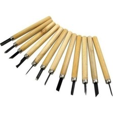 Normadia 12 Parça Ahşap Hobi Heykel Seti, Ağaç Oyma Kalem ve Bıçakları