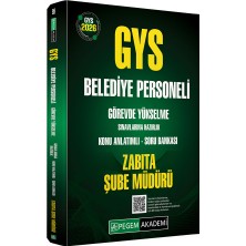 Pegem Akademi Yayıncılık 2026 GYS Belediye Personeli Görevde Yükselme Sınavlarına Hazırlık