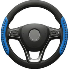 Mega Oto Market 38 cm Universal Direksiyon Kılıfı Siyah Mavi – Kaymaz, Terletmez, Dayanıklı Tasarım