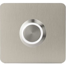 Lockway Z-401B Paslanmaz 304 Kare Zil Butonu 52X52MM Beyaz LED