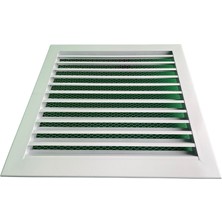 Nef Teknik Louvrex W Geniş Kanatlı Galvaniz Telli Sabit Panjur RAL9016, Yerli Üretim