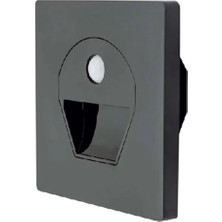 Cata CT-5170SB Beyaz Işık 1W Siyah Kasa Sensörlü Ledli Koridor Armatürü