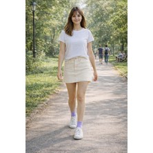 Umel Tekstil Bambu Kadın Soket Çorap Blr Burun Dikişsiz Rahat ve Esnek 3 Çift