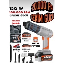 Nivego Nvg 20000 Pa 25.000 Mah Pro Elit Şarjlı Çift Bataryalı Metal Filtreli LCD Ekranlı Araç Süpürgesi